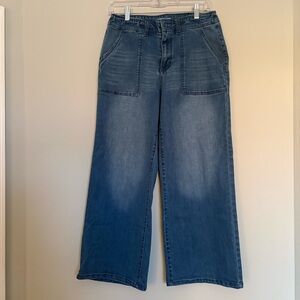 Draper James Wide Leg Patch Pocket Jeans | Size 8